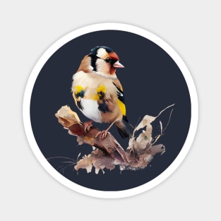 Goldfinch Bird On A Tree 2.0 Magnet